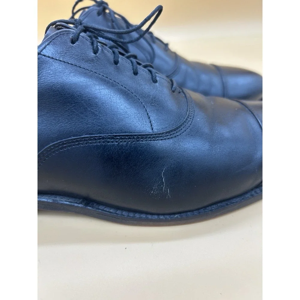 Allen Edmonds Park Avenue 5615 Black Leather Cap Toe Oxfords Men's 9D USA